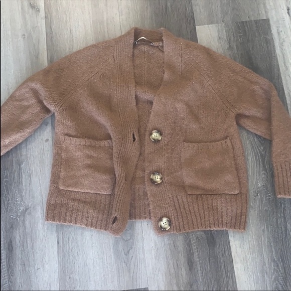 Zara | Sweaters | Zara Brown Button Up 